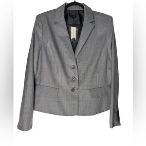 Ann Taylor Gray Wool Blend Blazer Jacket Women’s Sz 18 Classic Career Office NWT